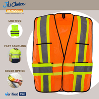 J&L 2025 OEM Pink Safety Vest Kids Equipment Waterproof Raincoat Protective Vest Jacket Reflective Rain Coat Safety Clothing