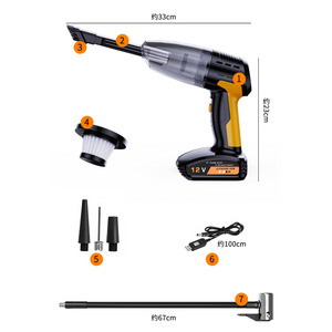 Portable Cordless Vacuum <b>Cleaner</b> 12V Lithium Battery Air Compressor Multi-functional Car Cleaning Tool - Product Image 4