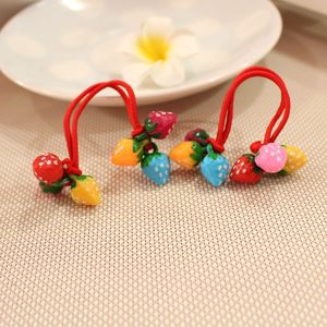 Lindas ligas para el cabello con diseño de fresa roja, accesorios para el cabello de uso diario para niños - Product Image 2