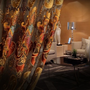 Tenda di fascia alta Tianyun marchio tacchino stile lusso finestra oscurante <span class=keywords><strong>tende</strong></span> d'oro per il soggiorno - Product Image 3
