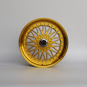 Rines Deportivos Dorados Personalizados de 15-26 Pulgadas para Autos JDM y Europeos: Civic, Camry, <span class=keywords><strong>Audi</strong></span> A3/A4/<span class=keywords><strong>A5</strong></span>, BMW Serie 3/4/5, M2/M3/M4, MX5 - Product Image 1