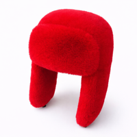 Sombrero de Pescador Unisex de Felpa Sintética de Conejo Rex, Estilo Europeo-Americano, para Invierno, Cálido, para Fiestas, Deportes Casuales