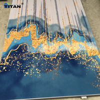 Panneau mural en PVC effet marbre UV 2,5 mm 3 mm, feuille de marbre PVC pour intérieur, Guangzhou