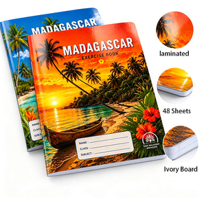Cuaderno escolar <span class=keywords><strong>francés</strong></span> <span class=keywords><strong>de</strong></span> Madagascar, 96 páginas, 55 g/m², cuaderno Seyes, 220x170 mm, cuaderno personalizado con encuadernación cosida a caballo - Product Image 3