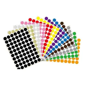 Wholesale Round Colorful Circle Dot Self Adhesive Stickers Round Classification Blank Mark Sticker Label