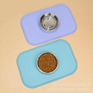 Pet Feeding Bowl 395x260x40mm Stainless Steel With Silicone Mat For Dog <b>Cat</b> Multi Functional <b>Feeder</b> - Product Image 4