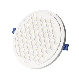 Libero di Apertura di Forma Rotonda A Nido D'ape In Alluminio Anti-glare Sottile Montato A Soffitto 9w HA CONDOTTO LA Luce di Pannello