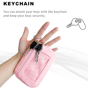Portafoglio da polso <span class=keywords><strong>con</strong></span> logo personalizzato in Nylon <span class=keywords><strong>con</strong></span> doppio sacchetto cambio da polso custodia <span class=keywords><strong>con</strong></span> <span class=keywords><strong>cerniera</strong></span> porta carte di credito <span class=keywords><strong>con</strong></span> cinturino regalo di natale - Product Image 4