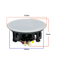 Sistema PA Altavoz de techo sin marco de 4 pulgadas 15W 8ohm