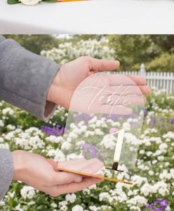 Luxuriöser <span class=keywords><strong>5x7</strong></span> Zoll Transparenter Acryl-Tischnummernständer für Hochzeitsplätze - Product Image 3