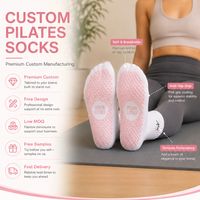 Chaussettes de yoga personnalisées pour femmes, respirantes, antidérapantes, confortables, chaussettes de fitness personnalisées, chaussettes antidérapantes pour le Pilates et le yoga