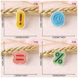 Custom Embroidered Funny Colors Number Symbol Patches for Kids Clothing Bags - Product Image 4
