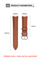Bracelet de montre en cuir véritable 20 mm, bracelet en cuir imperméable pour Omega Panerai Briston Mido RARONE IWC Longines