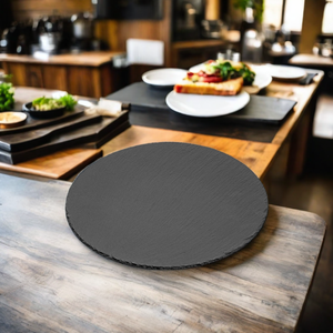 Mesetas redondas de pizarra de alta calidad para servir comida en cocinas, hoteles, restaurantes, cafeterías, restaurantes y suministros para hoteles - Product Image 6