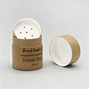 Tambor de Papel Kraft Biodegradable con Tapa Tamizadora para Polvos Sueltos, Cosméticos, Especias y Sal - Product Image 1