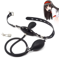 Bouchon buccal gonflable en silicone liquide, bâillon oral, boule ouverte pour la bouche, bâton, passion, flirt, contraintes, jouets sexuels pour adultes