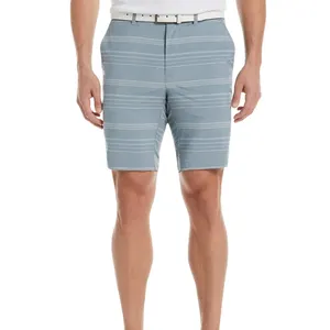 Custom OEM Men's Flat Front Shadow Print 9" Golf Shorts Soft Feel Breathable Shorts Golf For Men
