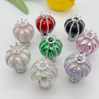 Breloques en acrylique robustes, plaquées couleur UV, effet diamant, à trou traversant, pour accessoires de stylo DIY faits main