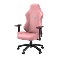 Chaise de Gaming de haute qualité Phantom 3, fauteuil avec fauteuil inclinable, de couleur rose crémeuse, cuir PVC, taille XL