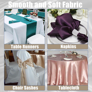 Ersmak 60 rộng màu đen satin vải bởi sân bóng mềm Charmeuse mượt chất liệu cho Diy Craft trang trí đám cưới may - Product Image 5