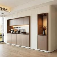 Buffet en verre sur mesure avec étagères intérieures réglables, meuble de rangement rustique pour salle à manger de ferme ou de campagne