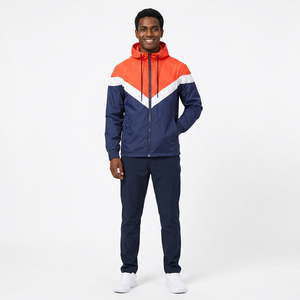 Veste de sport coupe-vent légère à séchage rapide pour homme, col montant en toile, logo personnalisé OEM ODM, printemps-automne - Product Image 1