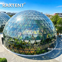 Dôme géodésique en verre connecté RAXTENT 20M pour grande serre écologique