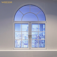 Ventana Francesa de Aluminio con Rotura de Puente Térmico y Múltiples Cámaras, Certificada por NFRC, Marca WAZZOR, para Ahorro Energético en el Hogar