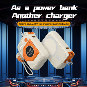 Nouvelle batterie externe portable 10000 mAh avec charge rapide, grande capacité, chargeur rapide filaire et sans fil 2-en-1, station d'alimentation - Product Image 3