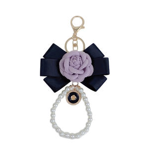 Indah busur gantungan kunci modis tas liontin dengan mutiara rantai Yiwu produsen bergaya Aksesori - Product Image 5