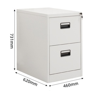 Văn phòng nhà trường trắng <span class=keywords><strong>2</strong></span> ngăn kéo kim loại Tủ hồ sơ thép chỉ số Thẻ Văn Phòng lưu trữ tủ - Product Image 1