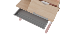 Bureau d'étude pour enfants rose personnalisé H1, table d'étude réglable en hauteur manuellement pour enfants