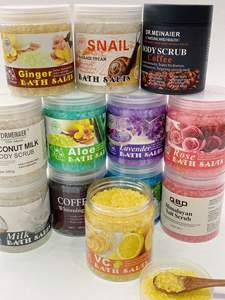 Sal de baño orgánica Natural, blanqueamiento de la piel, exfoliante corporal, para pies, Spa, remojo de Aroma, azúcar, flor, sal de cristal - Product Image 6