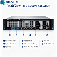 Serveur en rack Dell PowerEdge R730 2U d'origine, double processeur Intel Xeon E5-2600 V4, RAM DDR4, serveur d'entreprise pour centre de données