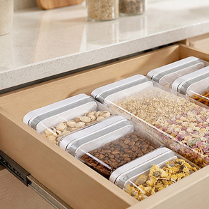 Conteneur de stockage alimentaire hermétique à ouverture rapide, sans BPA, organisateur de garde-manger scellé pour céréales, grains, riz, café en grains - Product Image 5