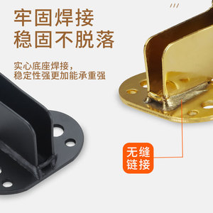 Pata de Mueble Metálica Huachen de Acero Inoxidable en Forma de L de 11.5cm, 14.5cm y 17.5cm para Sofá de Sala de Estar, Estilo Moderno - Product Image 2