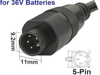 Chargeur 54,6V 2A 5 broches pour vélos électriques Fischer, batteries Phylion Joycube SF-06/Wall-ES 48V 2A