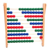 Tableau d'opérations arithmétiques en bois Montessori avec grandes perles pour calculs dynamiques