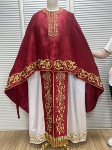 Ensemble de <span class=keywords><strong>7</strong></span> pièces de vêtements liturgiques orthodoxes de luxe, brodés d'or, pour la Liturgie Divine - Product Image 1