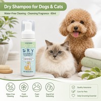 ZouRunAn Mousse Nettoyante à Sec pour Animaux 60ml Shampoing Sans Eau pour Chiens et Chats Fournisseur Dropshipping Direct Usine