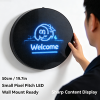 Écran LED rond intérieur P2 de haute qualité avec affichage couleur intégrale de 32/40/50/60 mm, écran LED publicitaire mural pour la décoration de magasins