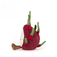 Jelly Cat British voor New Fun White Heart Dragon Fruit Handpop Speelgoed PP Katoen Materiaal Algemeen cadeau