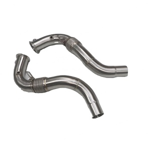 ท่อไอเสีย N63 ExhaustCatted Downpipe สำหรับ BMW X5 50i F15 F10 G15 G16 G30 4.4T ปี 2012~2018 ผลิตจากสแตนเลส 304 พร้อมแคตตาไลติกคอนเวอร์เตอร์ - Product Image 3