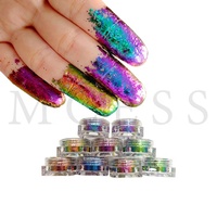 Échantillon Gratuit Mcess Ombre à Paupières Ombre à Paupières Multi-chrome Holographique Caméléon Flocons Cosmétiques Ombre à Paupières Mica