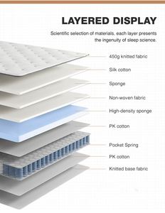 Hiện Đại Vua Túi Mùa Xuân Nệm Cao Su Tự Nhiên Bộ Nhớ Bọt Lai Với Vải Dệt Kim Cho Phòng Ngủ Bệnh Viện Nội Thất Nhà - Product Image 4