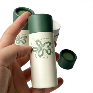 Caja de Embalaje de Tubo de Papel para Bálsamo Labial de Lujo, Hecha a Mano, Ecológica, Biodegradable y Reciclable, Tamaño Personalizado, con Sistema Push-Up y Estampado Cosmético - Product Image 1