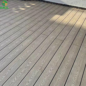 Panneaux de terrasse modernes antidérapants et imperméables en WPC Composite à grain de bois pour parc de jardin extérieur gaufré avec techniques brossées - Product Image 1