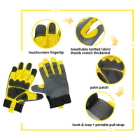 Gants de sécurité à doigts entiers en microfibre épaisse avec logo personnalisé, imperméables, antidérapants, paume renforcée pour travaux industriels