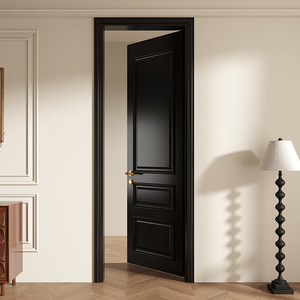 Porte en <span class=keywords><strong>bois</strong></span> française de style rétro de haute qualité au prix d'usine pour salon, appartement, <span class=keywords><strong>dressing</strong></span>, villa, maison - Product Image 2