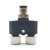 Konektor Industri CANOPEN Male Female Splitter 5 Pin Kode a M12 Konektor Y